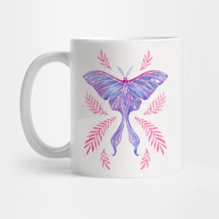 Violet Watercolor Luna Moth Mug